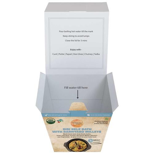 Organic Roots Bisi Bele Bath With Barnyard Millets - Instant, 55 g (Pack of 2)-8.webp